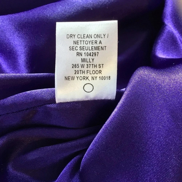Milly Clarisse Dress Sz 8 Purple Vintage Bustier Cocktail Homecoming Formal EUC - Picture 10 of 10